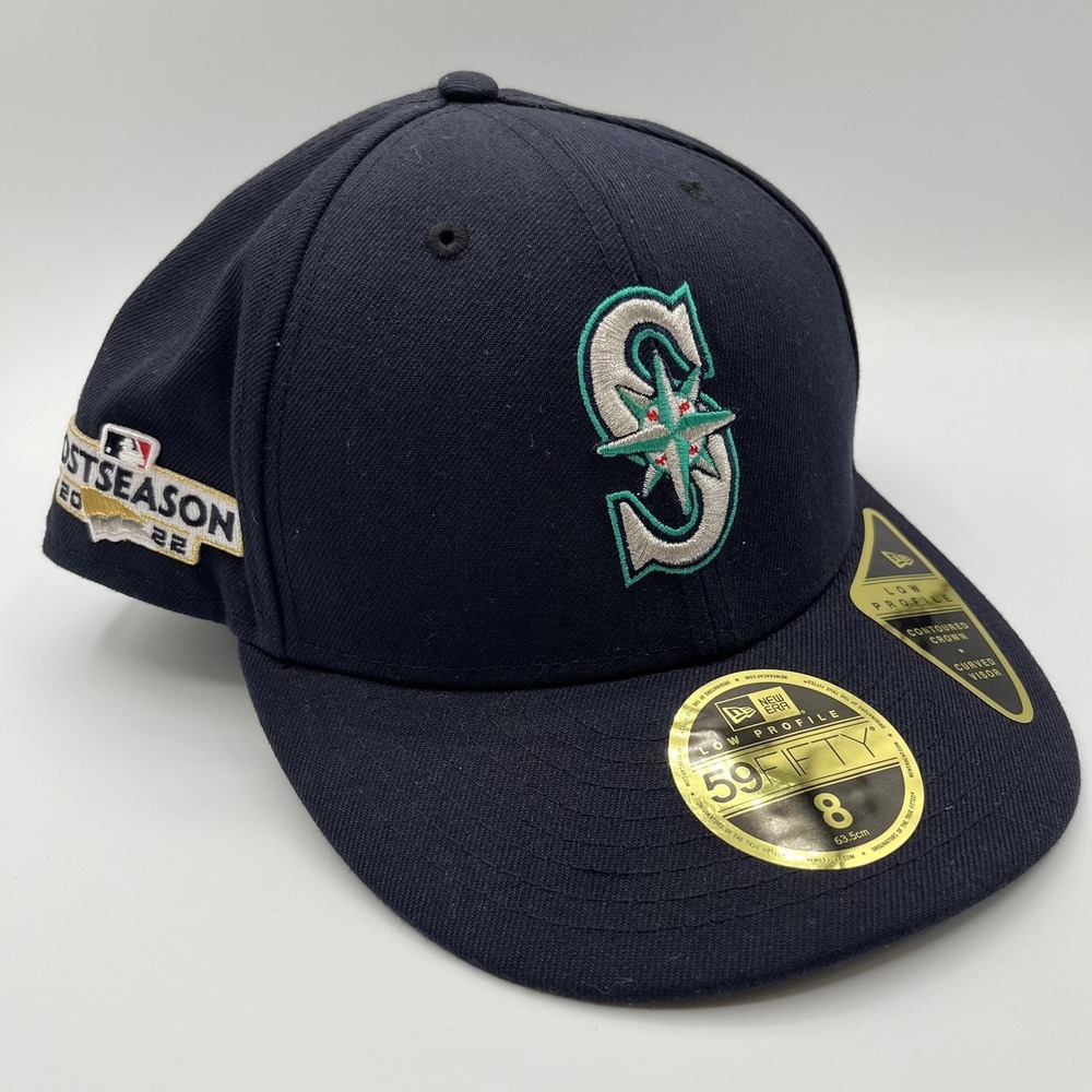 Seattle Mariners Hat Cap Fitted Mens 8 MLB Baseball Postseason 2022 New Era NEW